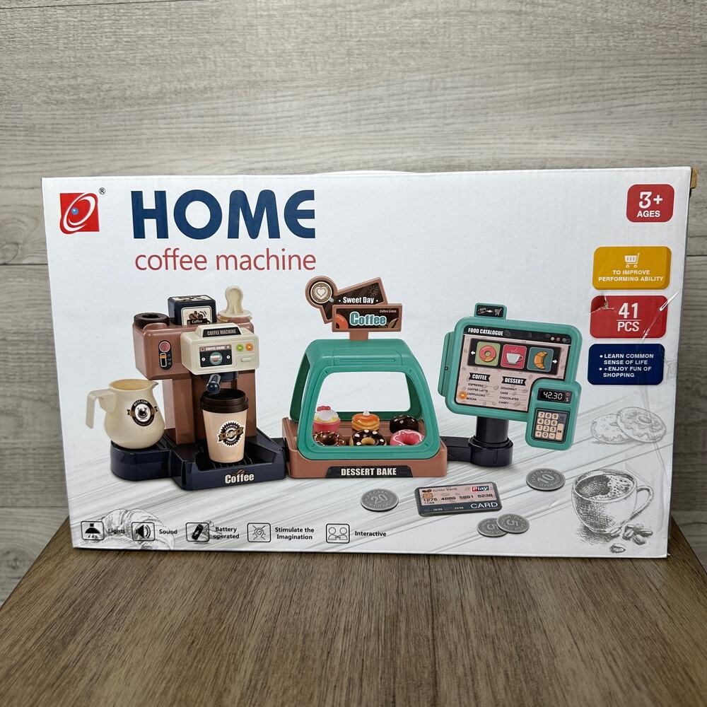 Pretend Play Coffee Maker Toy Role Play Coffee Shop Party Playset